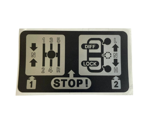 AWR1183 / BTR9547 – Transmission Warning Label (Cubby Box)