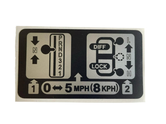 AWR1183 / BTR9547 – Transmission Warning Label (Cubby Box)