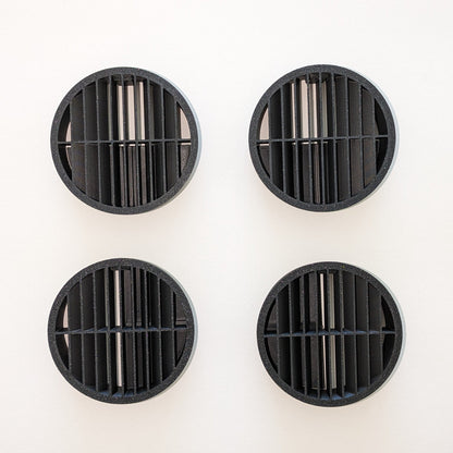 4x Demister Vent Set 390699 NEW Range Rover Classic — Complete set of 4x Demister vent for your Range Rover Classic. DIRECT replacement for 390699 compatible with Range Rovers from 1970 to 1993 (Hard Dash). The originals are prone to breaking when exposed to high temperatures and sunlight and are no longer available. Made of stronger, heat and sunlight resistant materials.