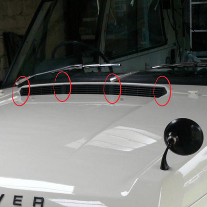 Air Intake Grill Plastic Trim MWC9362 390610 390608 390609 Set Range Rover Classic — Set of Air Intake Grill Plastic Trim for your Range Rover Classic. DIRECT replacement. Included: 2x 390610 1x 390609 1x 390608