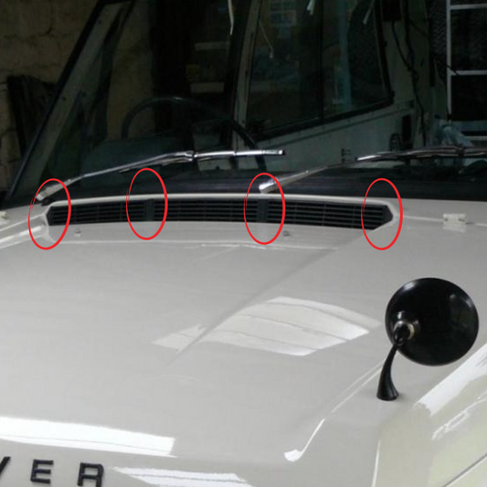 Air Intake Grill Plastic Trim MWC9362 390610 390608 390609 Set Range Rover Classic — Set of Air Intake Grill Plastic Trim for your Range Rover Classic. DIRECT replacement. Included: 2x 390610 1x 390609 1x 390608