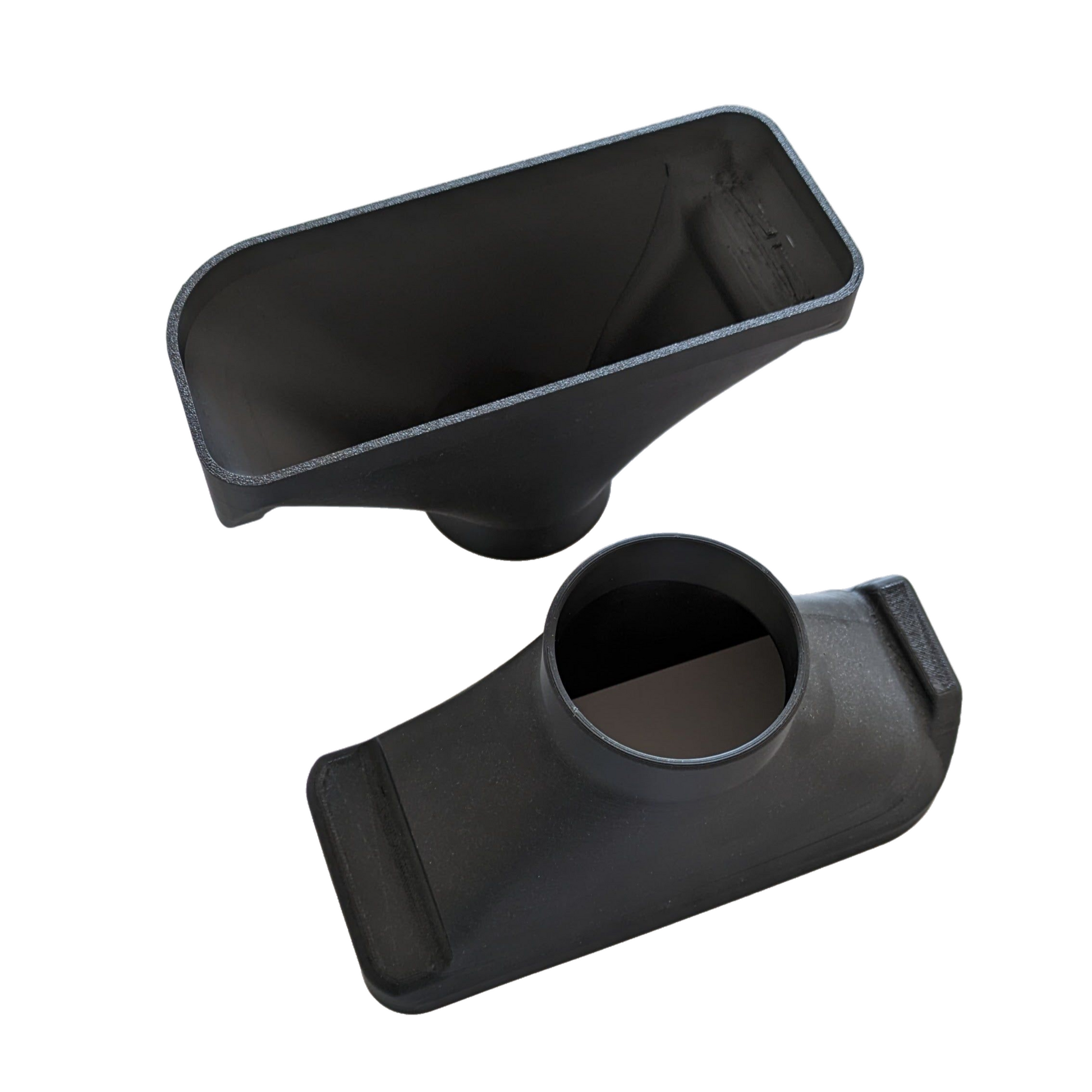 BMW E36 fog light cold air intake for brake ducts — BMW E36 Fog Light Ducts for Cold Air Intake Left and Right Duct Replacement parts for the OEM E36 3-Series fog lights. These ducts can be routed to a cold air intake or used for additional brake cooling. The duct side has a 65mm outer diameter (OD). Attaches via screws or adhesive. Replaces the following OEM part numbers 63178357389 &amp; 63178357390 &amp; 51118122449 &amp; 51118122450 Will fit all 3-Series E36 BMWs from 1992 to 1998. 325i, 328i, 328is, 3…