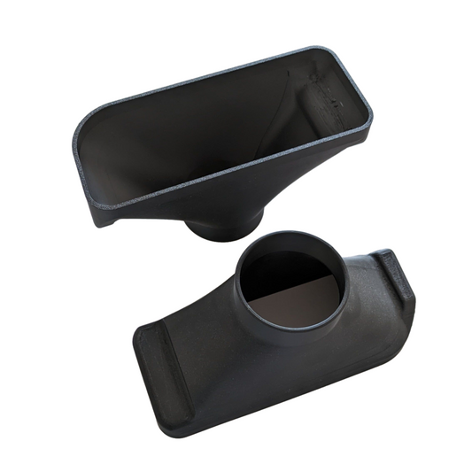 BMW E36 fog light cold air intake for brake ducts — BMW E36 Fog Light Ducts for Cold Air Intake Left and Right Duct Replacement parts for the OEM E36 3-Series fog lights. These ducts can be routed to a cold air intake or used for additional brake cooling. The duct side has a 65mm outer diameter (OD). Attaches via screws or adhesive. Replaces the following OEM part numbers 63178357389 &amp; 63178357390 &amp; 51118122449 &amp; 51118122450 Will fit all 3-Series E36 BMWs from 1992 to 1998. 325i, 328i, 328is, 3…