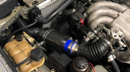 Cold Air Intake Headlight Replacement For BMW E30 — • Replaces a high beam headlight on either passenger or drivers side. • 3 inch outlet, easily connectable to air box with 3 inch flex hose. • Will also connect to some aftermarket inline airboxes • There is tight clearance due to the core support behind the drivers side headlight but will still accept 3 inch hose. • If connected to hose, it will be hard to put on a hose clamp but it will fit at the right angles. • Only tested on late model headlight and o…