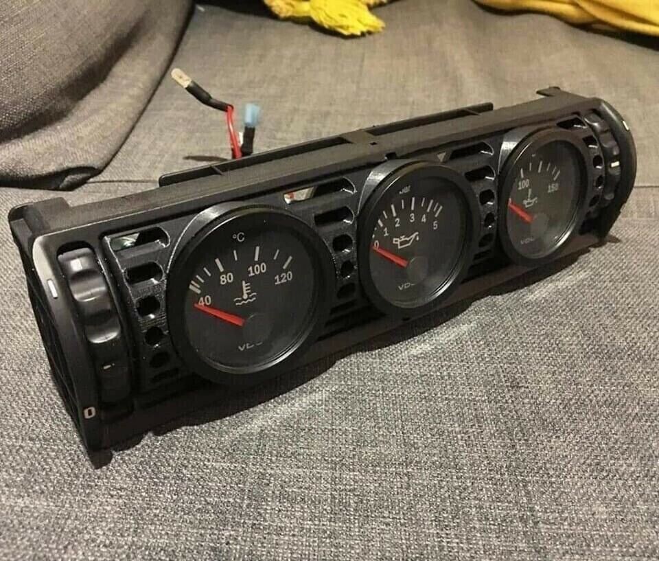 Gauge Vent for BMW E30 — This replaces any of the vents for an BMW E30 and will fit a 52mm gauge.