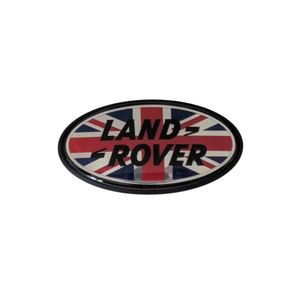 Range Rover Classic Grille Badge Plinth & BADGE — Rear Tailgate / UK Flag — Enhance your Range Rover Classic's authentic style with this high-quality badge plinth and badge set. Whether you're restoring a classic or adding a personal touch, this is the perfect finishing detail.
