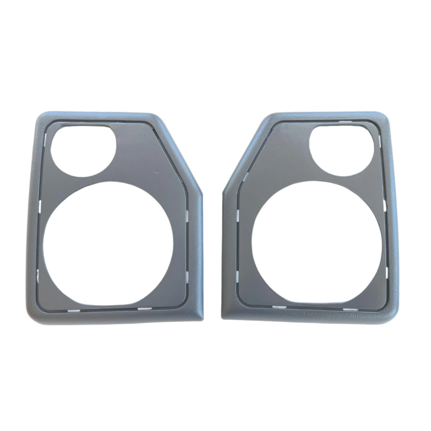 Range Rover Classic Speaker Cover Frame BTR9638 / BTR9639 / BTR4216 / BTR4217 — Grey / Without — Range Rover Classic Speaker Cover Frame BTR9638 / BTR9639 / BTR4216 / BTR4217 Left and Right side included Replaces Part Numbers: BTR9638LNF BTR9638SUA BTR9638LOY BTR9639LNF BTR9639SUA BTR9639LOY AWR2075SUA AWR2075LNF AWR2075LOY AWR2074SUA AWR2074LNF AWR2074LOY