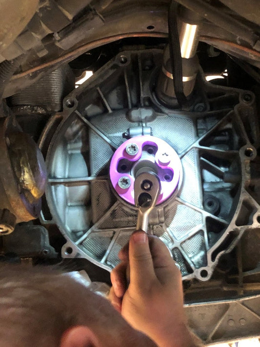 Rear main oil seal fitting tool Porsche Boxster and 911 M96/M97 996/986 — This is a simple tool for inserting RMS (Rear main seal) on Porsche 996 and 986 engines. Porsche RMS Tool Rear Crankshaft Seal Boxster Cayman 911 2.5 2.7 3.2 Rear main oil seal fitting tool Porsche Boxster and 911 M96/M97 Fits: Boxster/Cayman 1997-2008 Porsche 911 Carrera 1999-2008 (Excludes Turbo, GT3 and GT2 models) When the tool is bottomed against the flywheel flange, the seal is seated 13mm below crank flange. Use the flywheel b…
