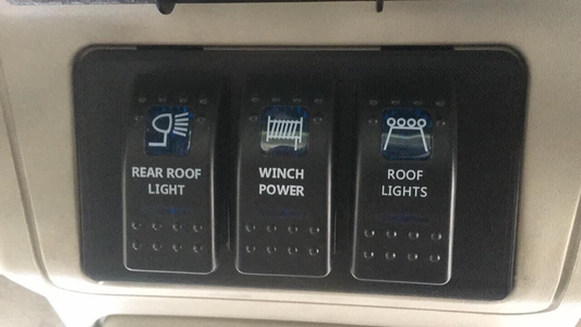 Roof Switch Panel — Panel Only, Switches are not included Perfect for lights, diff-locks, winch switches, etc.