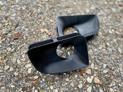 Toyota Starlet ep82 Fog Light Air Intake Brake Duct — Toyota Starlet ep82 Fog Light Air Intake Brake Duct An air duct that replaces fog lights in Toyota Starlet. Great addition to any car both esthetically and functionally. If you, same as me, want to cover holes in your valance and don't want to spend fortune on OEM fog lights this can be a great alternative for OEM blanks. Originally designed to be used as a brake cooling duct, but also can be used for any other purpose. Made to be used with 60mm ID hose…