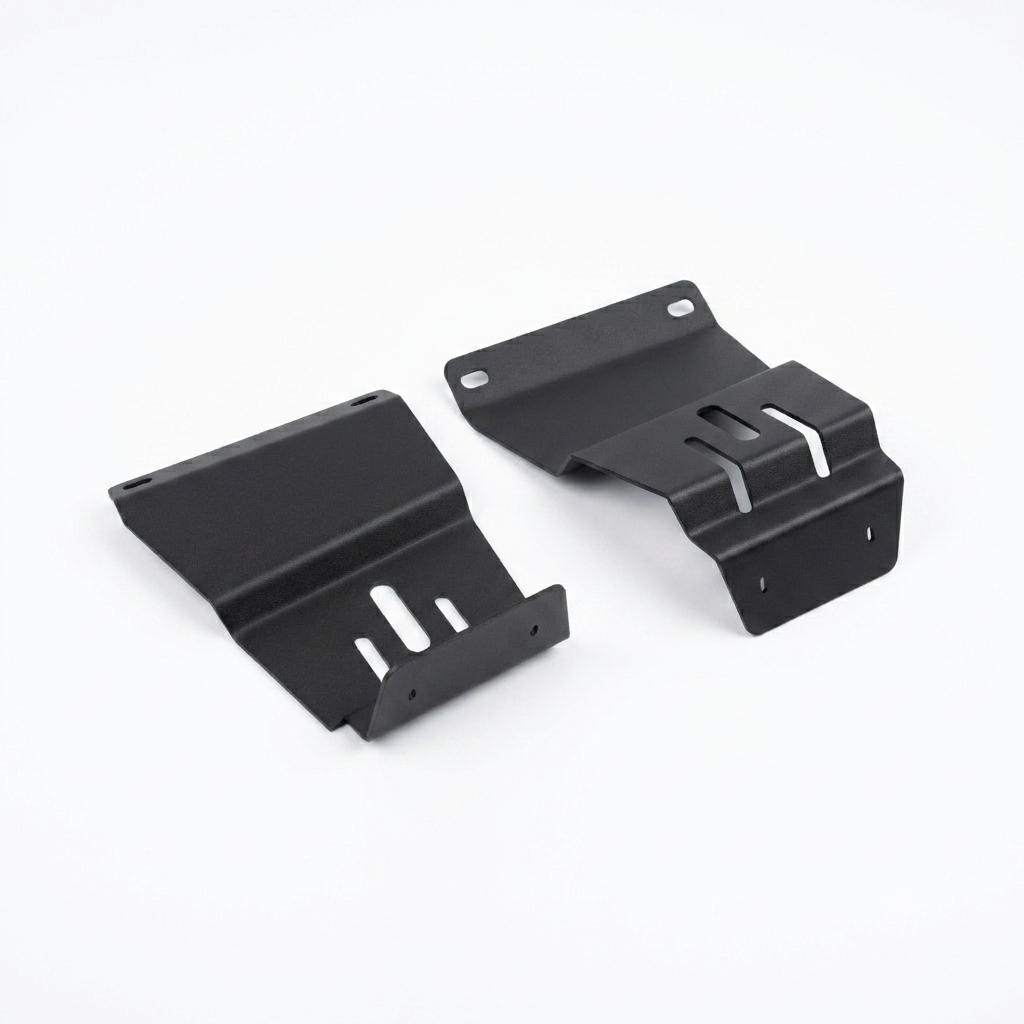 Range Rover Classic Fog Lamp Brackets - Stainless Steel - MUC9285 | MUC9286 — Fog Lamp Brackets for Range Rover Classic. Material: Stainless Steel Replaces Part Numbers: MUC9285, MUC9286 Fits: Range Rover Classic