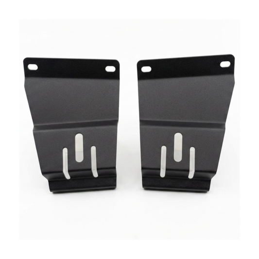 Range Rover Classic Fog Lamp Brackets - Stainless Steel - MUC9285 | MUC9286 — Fog Lamp Brackets for Range Rover Classic. Material: Stainless Steel Replaces Part Numbers: MUC9285, MUC9286 Fits: Range Rover Classic