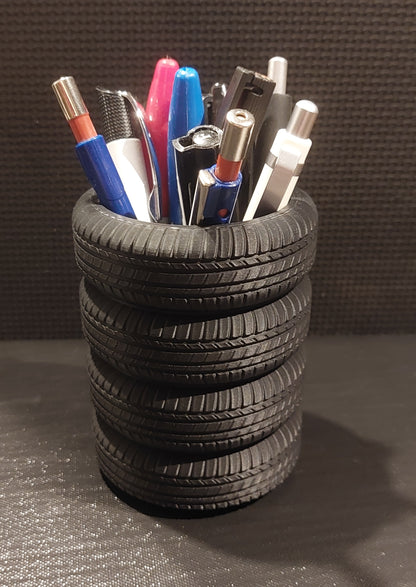 Mud Tire Pen Holder – Offroad Bogger Tire Pen Cup, Flat Bottom Pencil Organizer — Mud tire style for your desk or garage. This offroad bogger tire pen cup keeps pens and pencils in one place while adding a bold wheel-inspired look to any workspace. Loose pens rolling around the bench or cluttering a drawer? A flat-bottom tire pen holder gives you a steady spot that stays put and looks right at home in an office or garage setup. Offroad bogger tire pen holder cup Flat bottom pencil organizer design Compact…